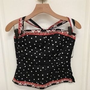 White House Black Market Polka Dot Halter